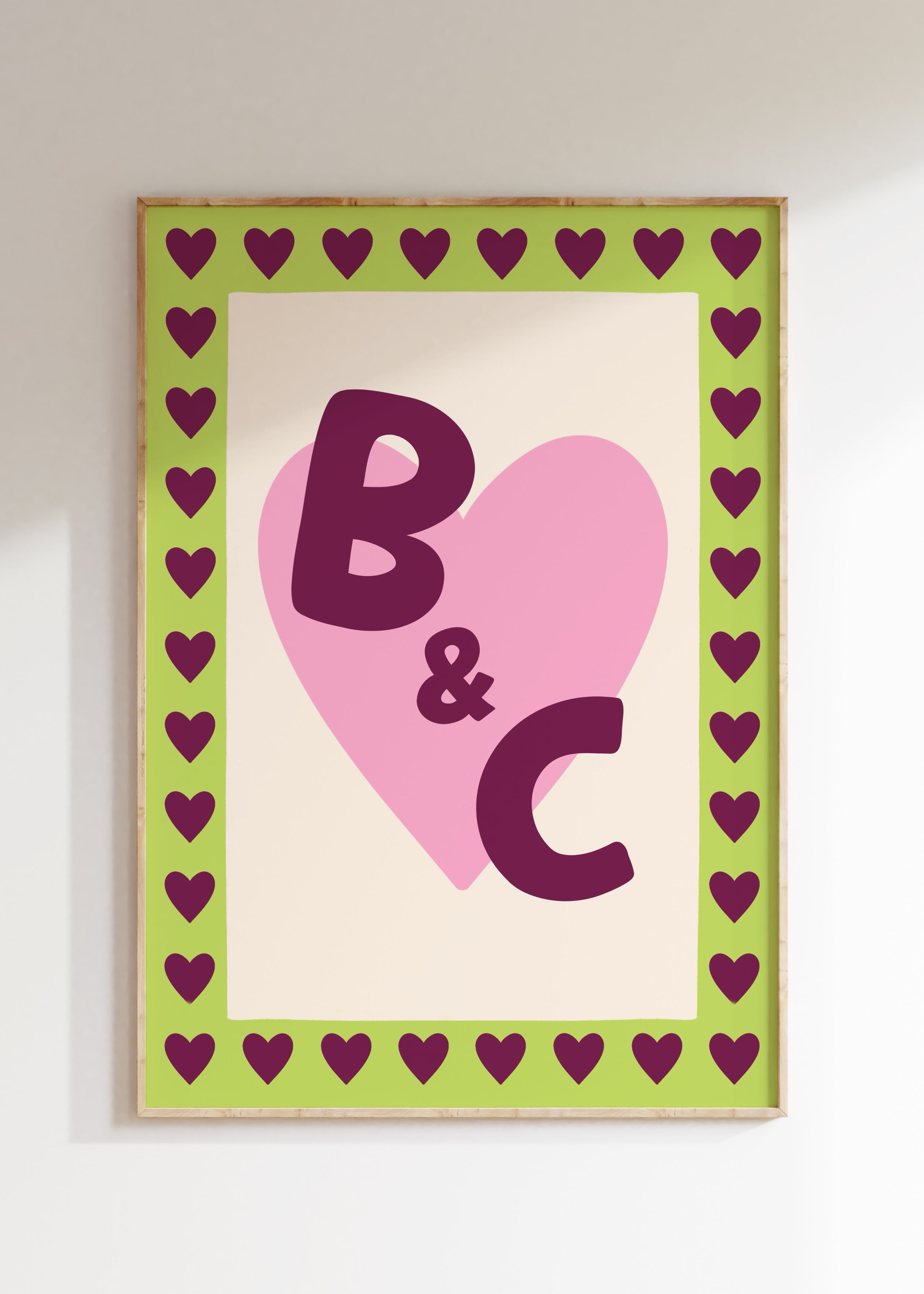 Custom Couple Initial Print