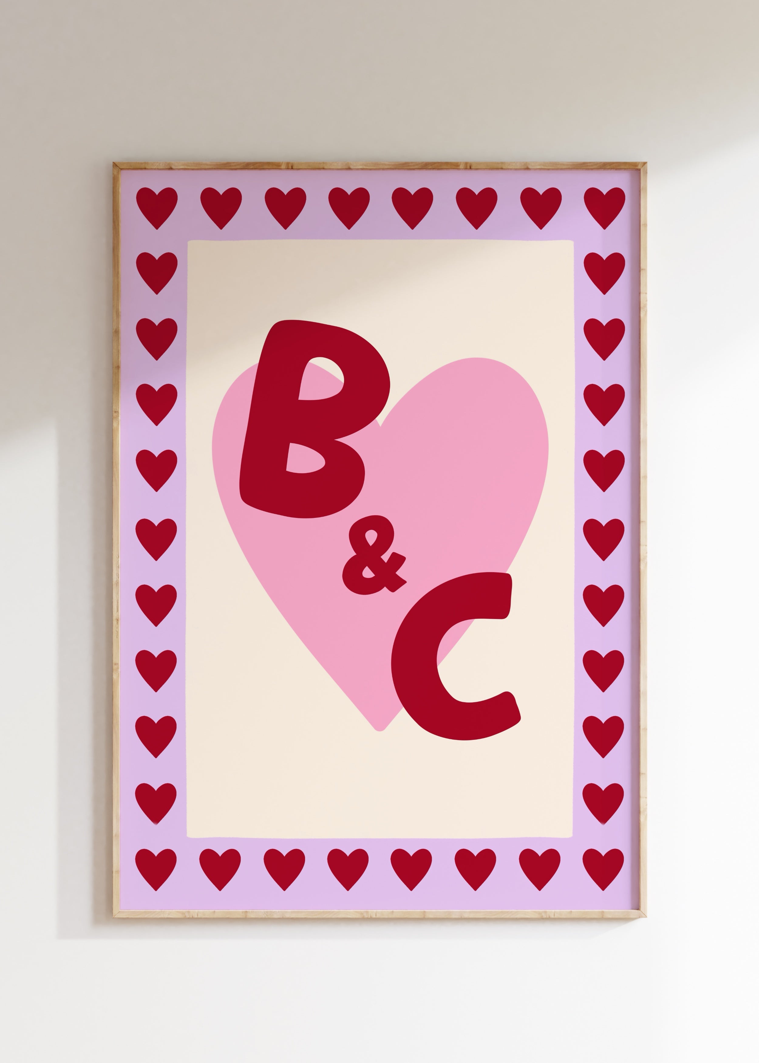 Custom Couple Initial Print