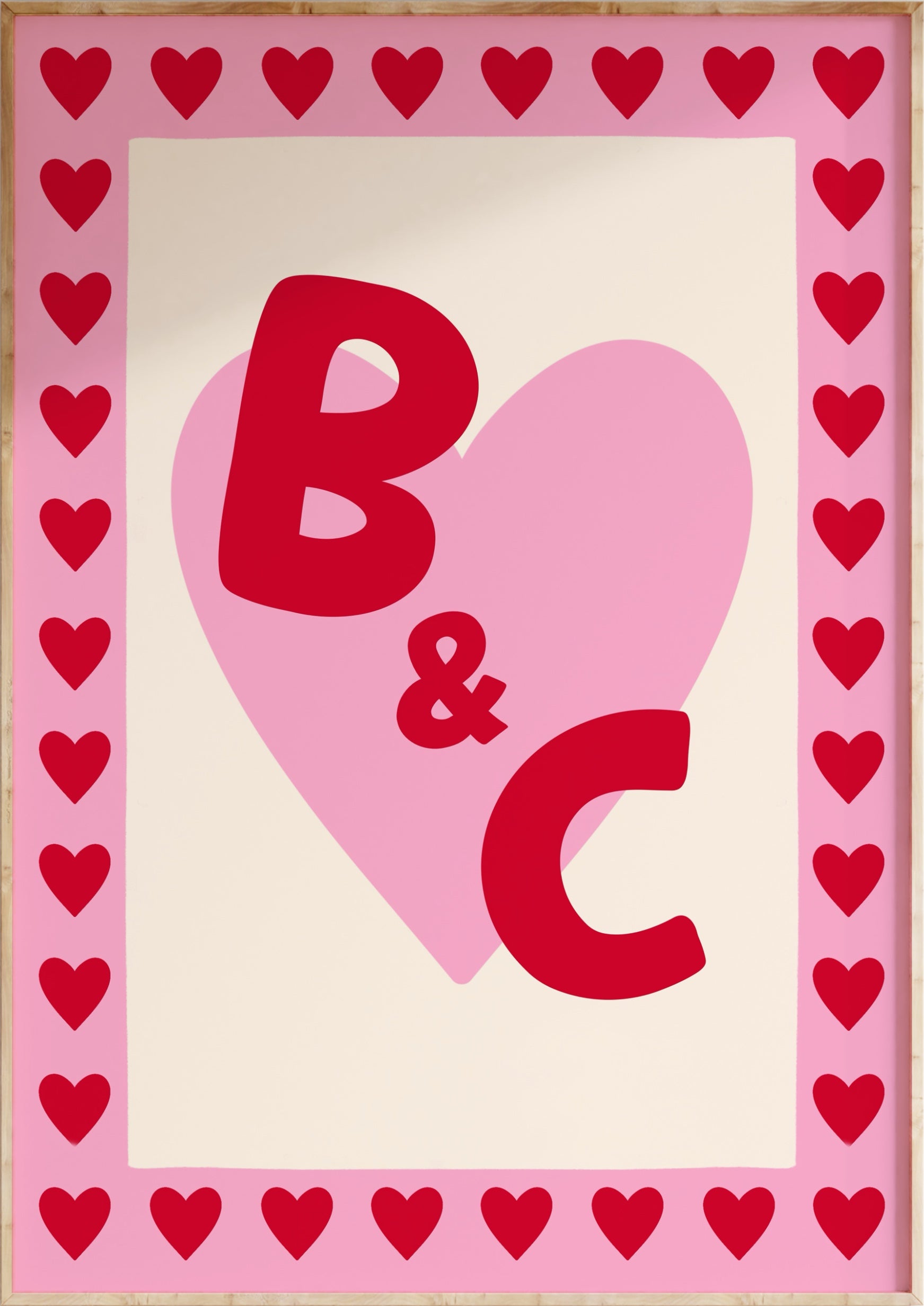 Custom Couple Initial Print