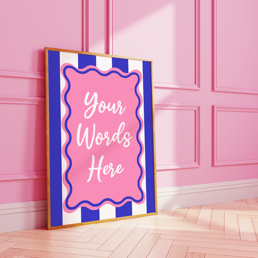 Striped Wavy Custom Art Print