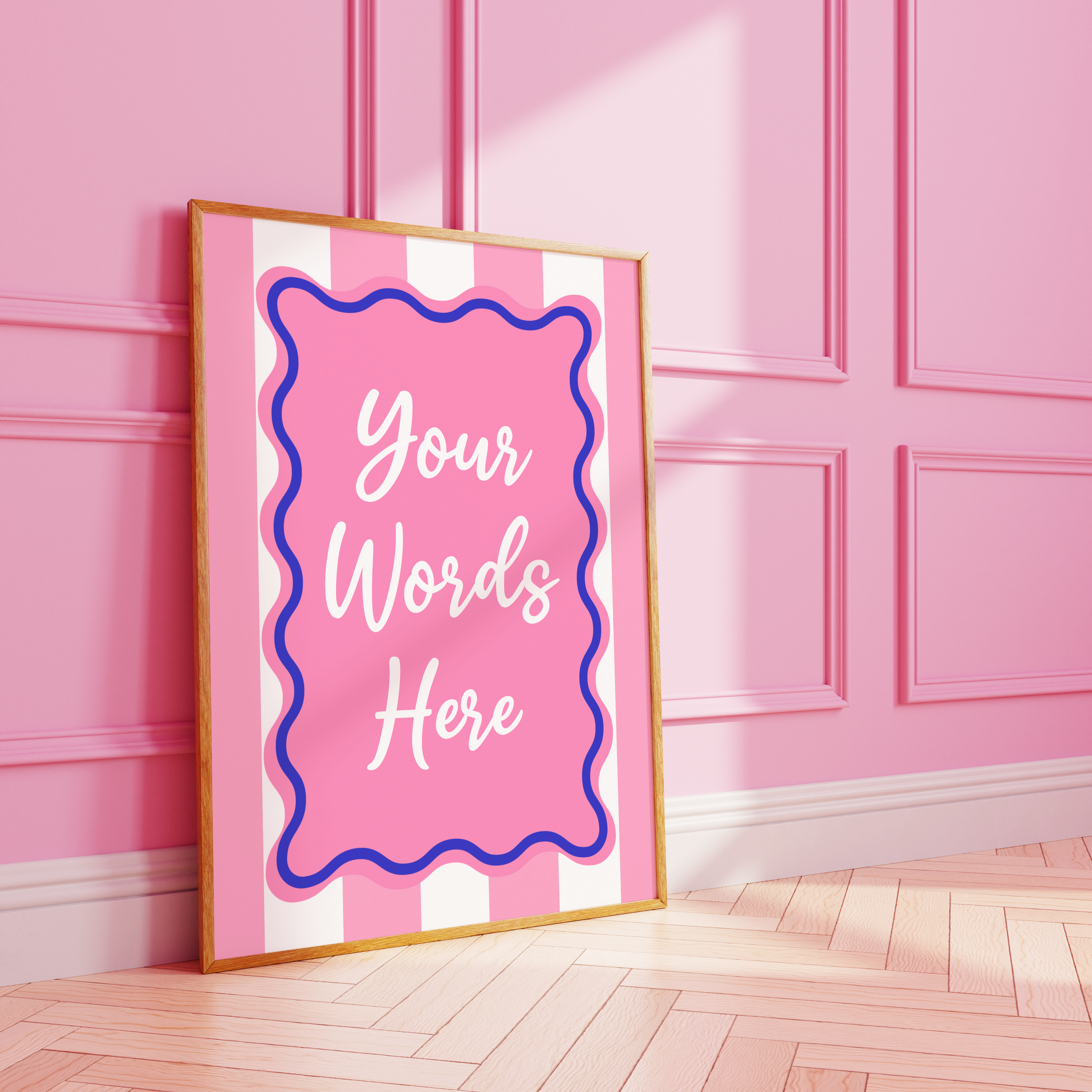 Striped Wavy Custom Art Print