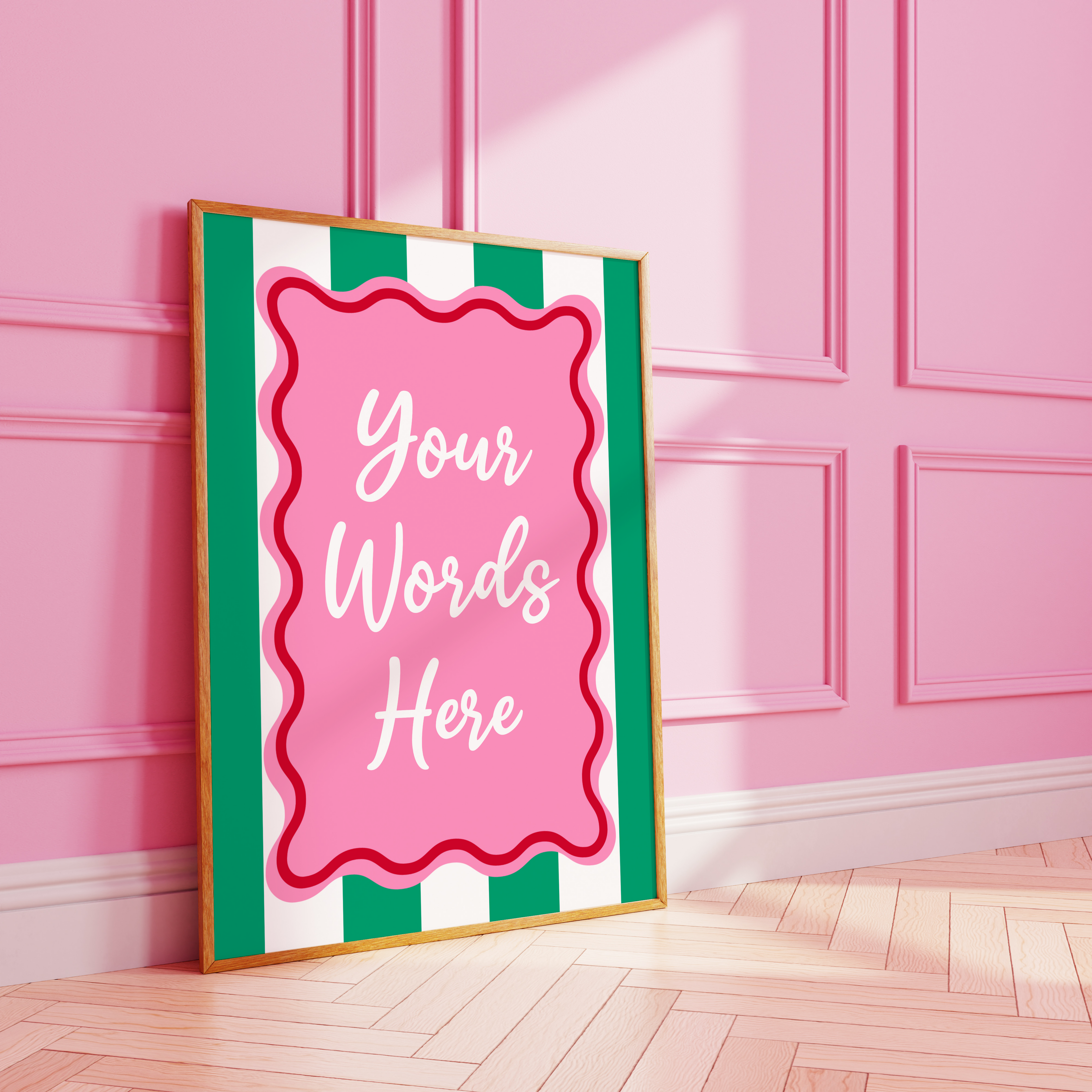 Striped Wavy Custom Art Print