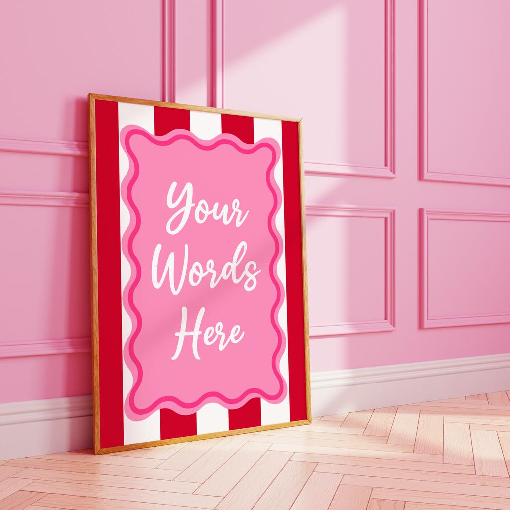 Striped Wavy Custom Art Print