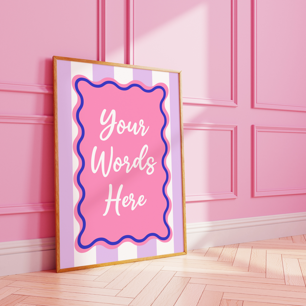 Striped Wavy Custom Art Print