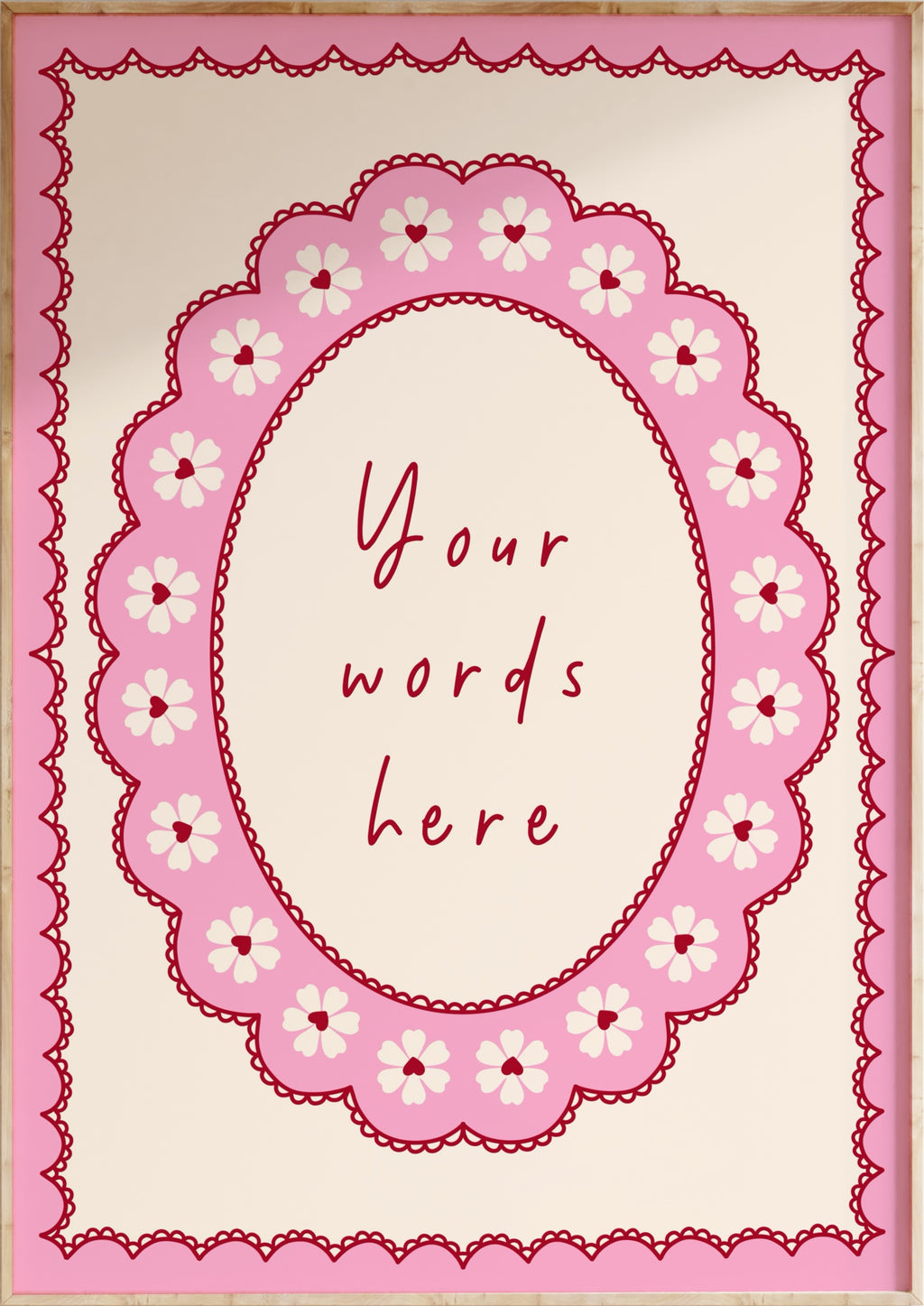 Custom Scalloped Art Print