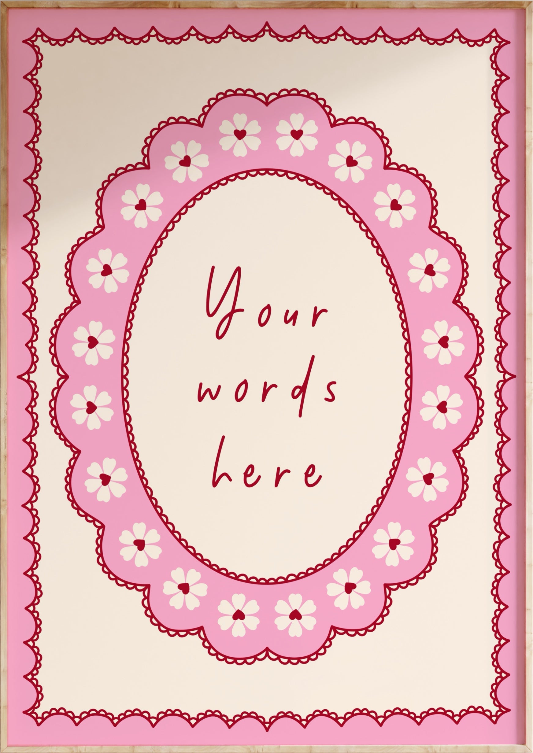 Custom Scalloped Art Print