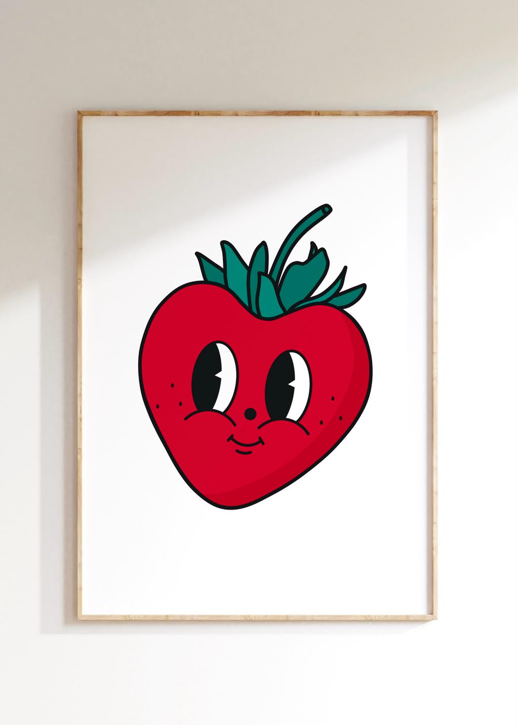 Cartoon Strawberry Art Print