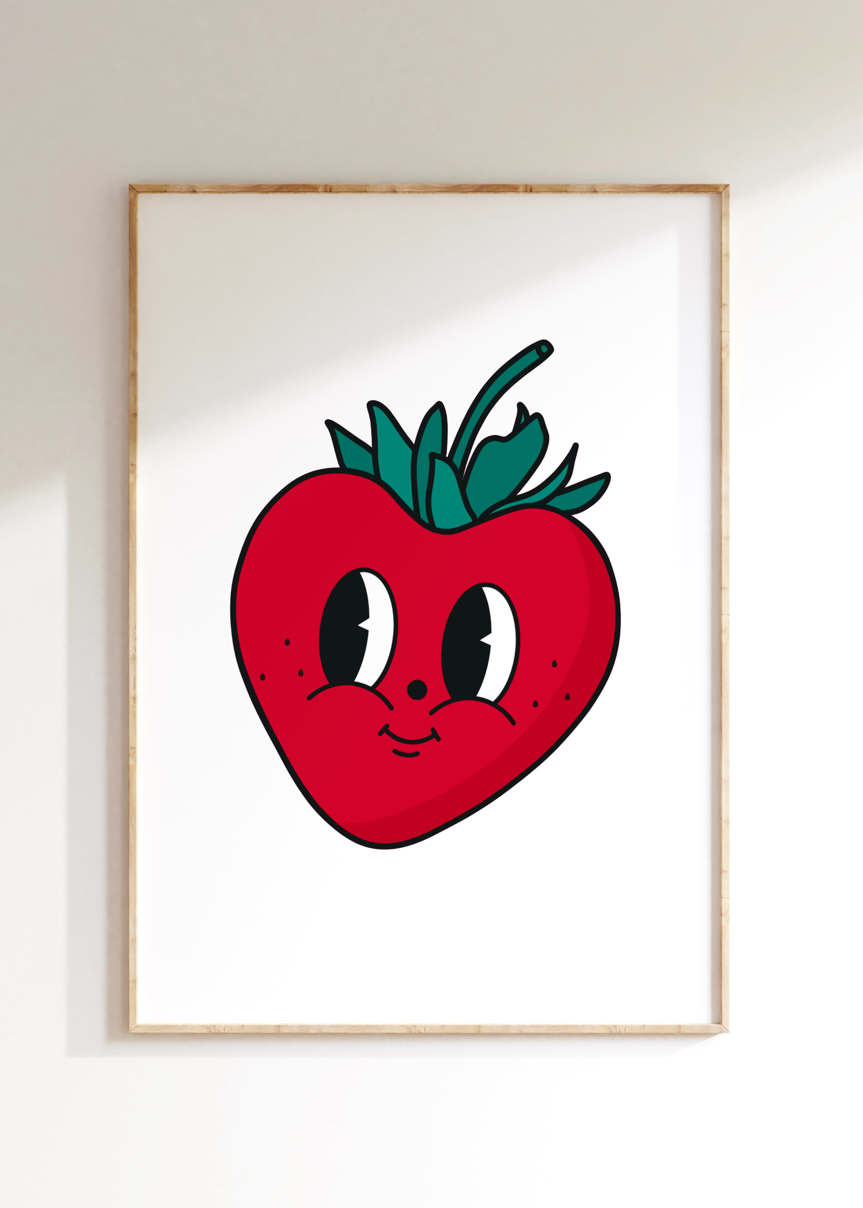 Cartoon Strawberry Art Print
