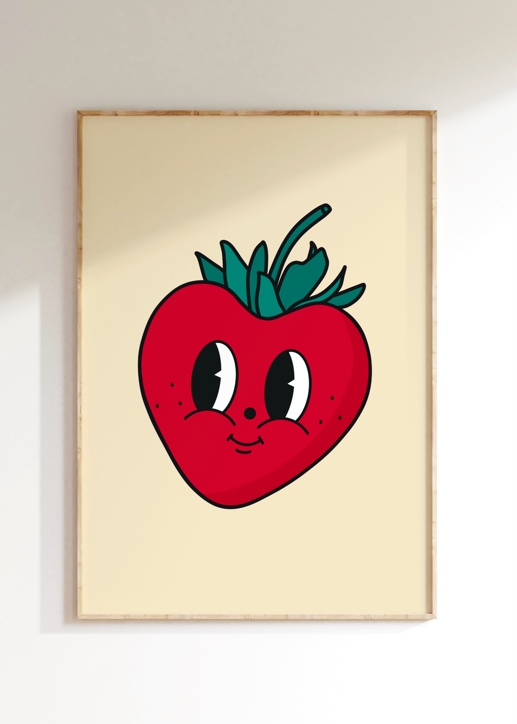 Cartoon Strawberry Art Print