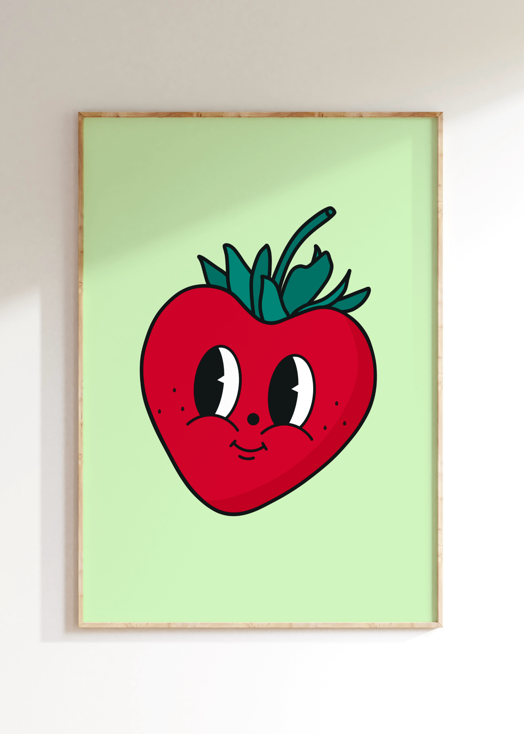 Cartoon Strawberry Art Print