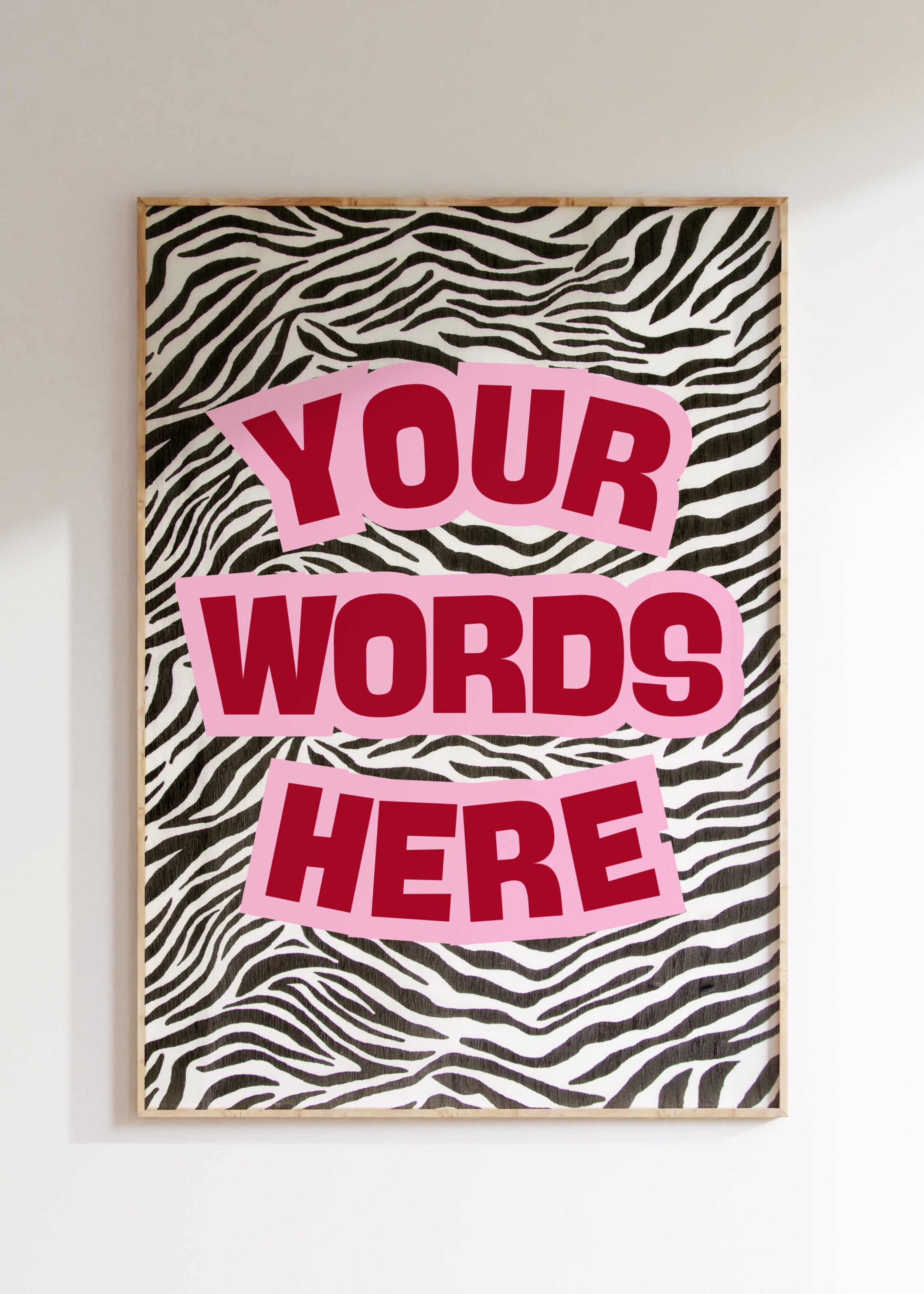 Custom Zebra Art Print