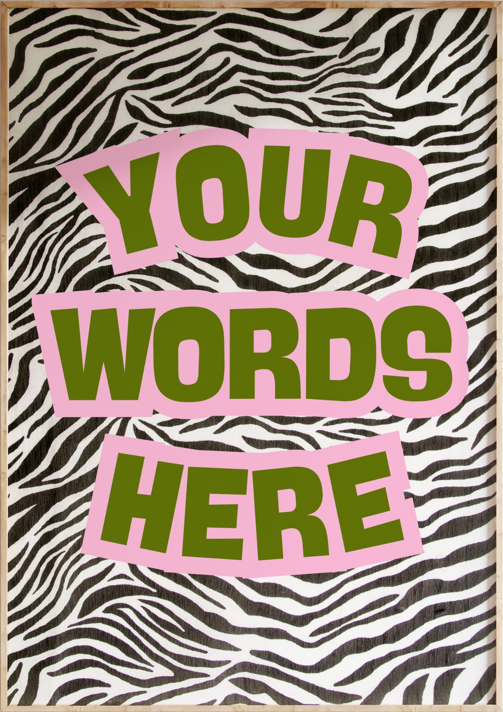 Custom Zebra Art Print