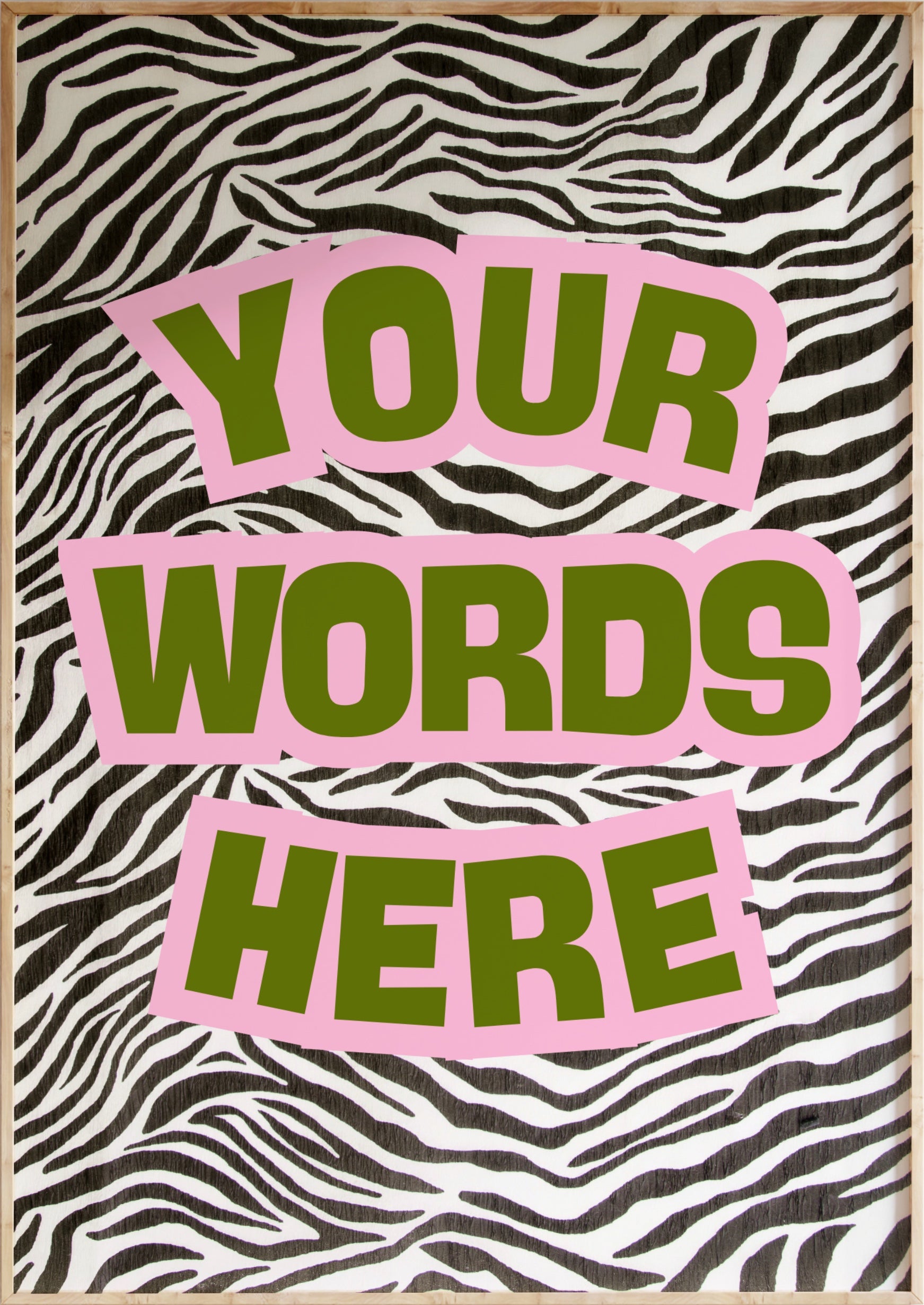Custom Zebra Art Print