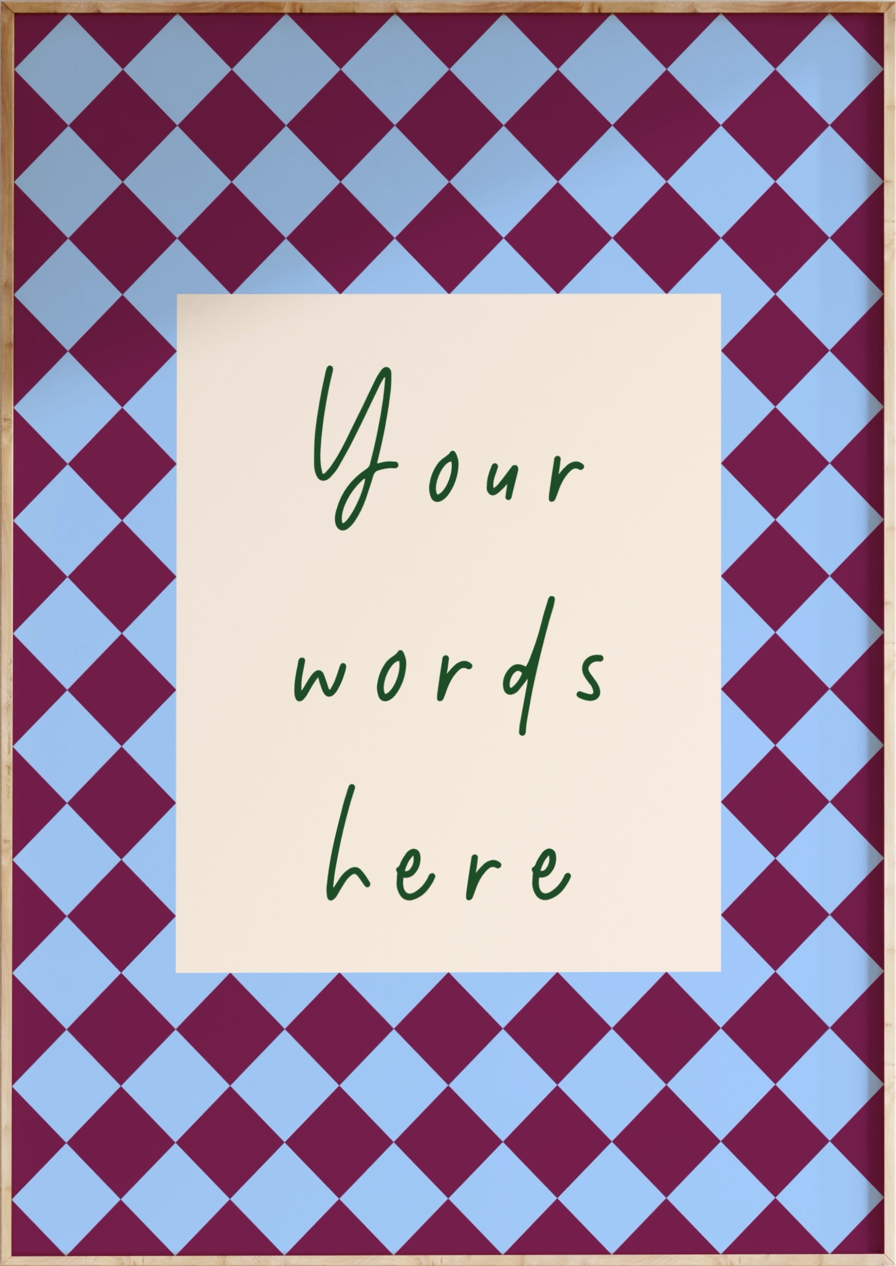 Custom Checkered Art Print