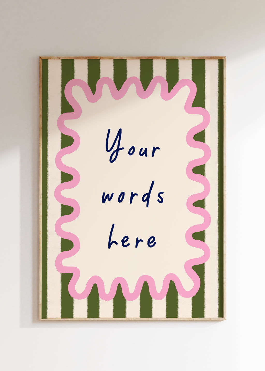 Custom Striped Wavy Art Print