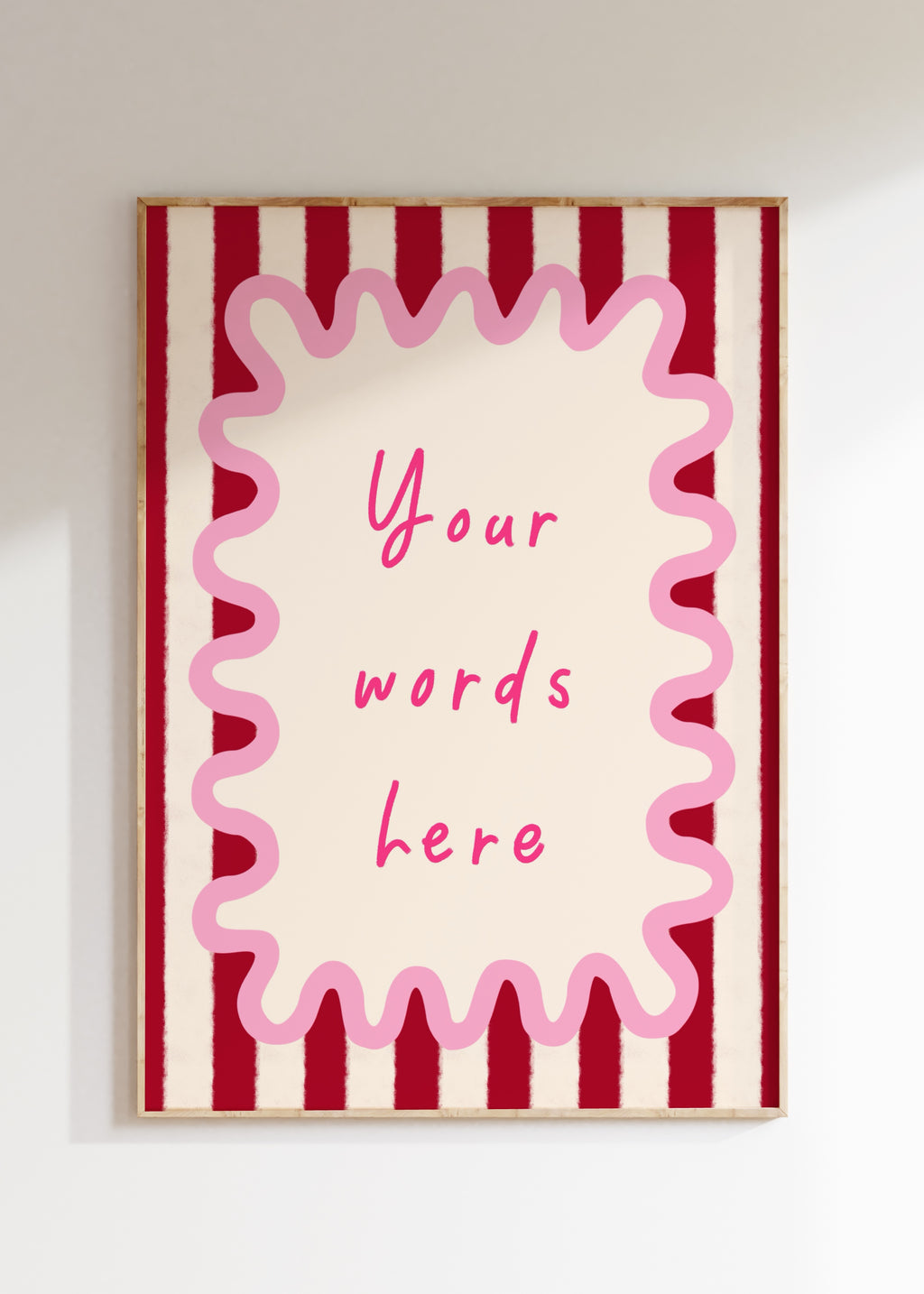 Custom Striped Wavy Art Print