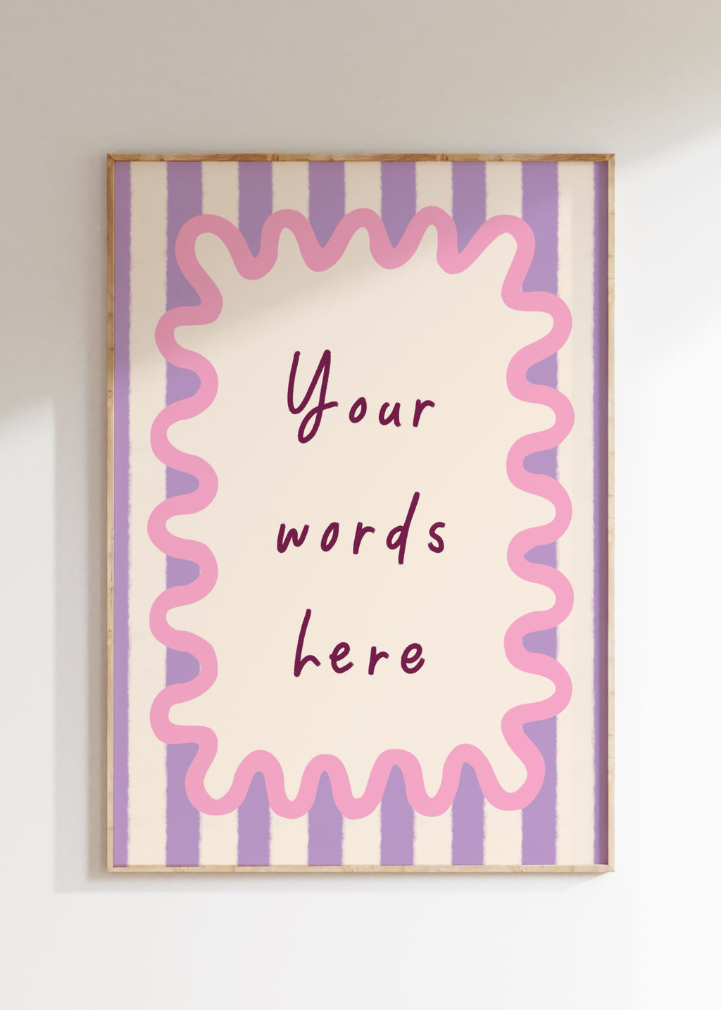 Custom Striped Wavy Art Print