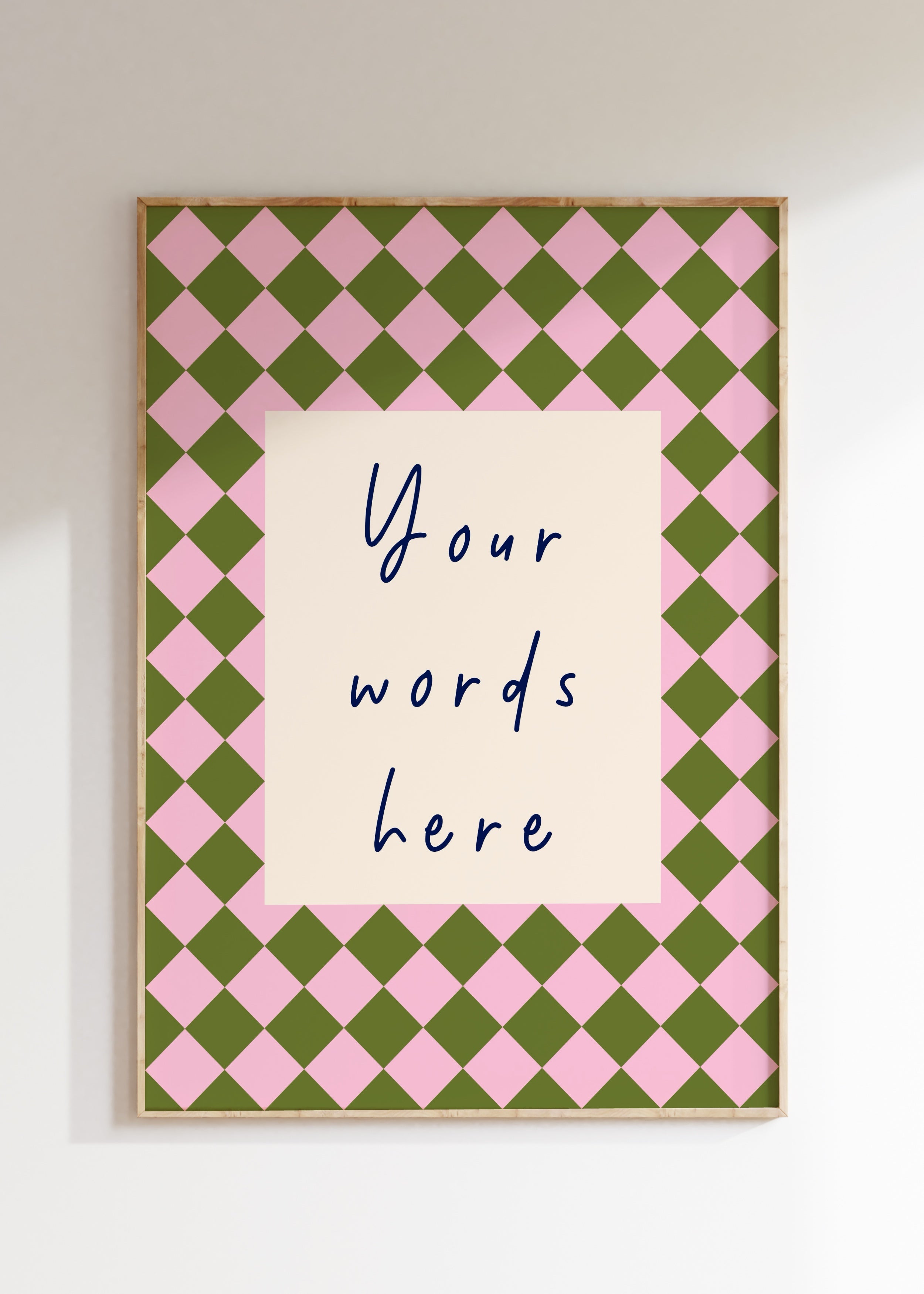 Custom Checkered Art Print