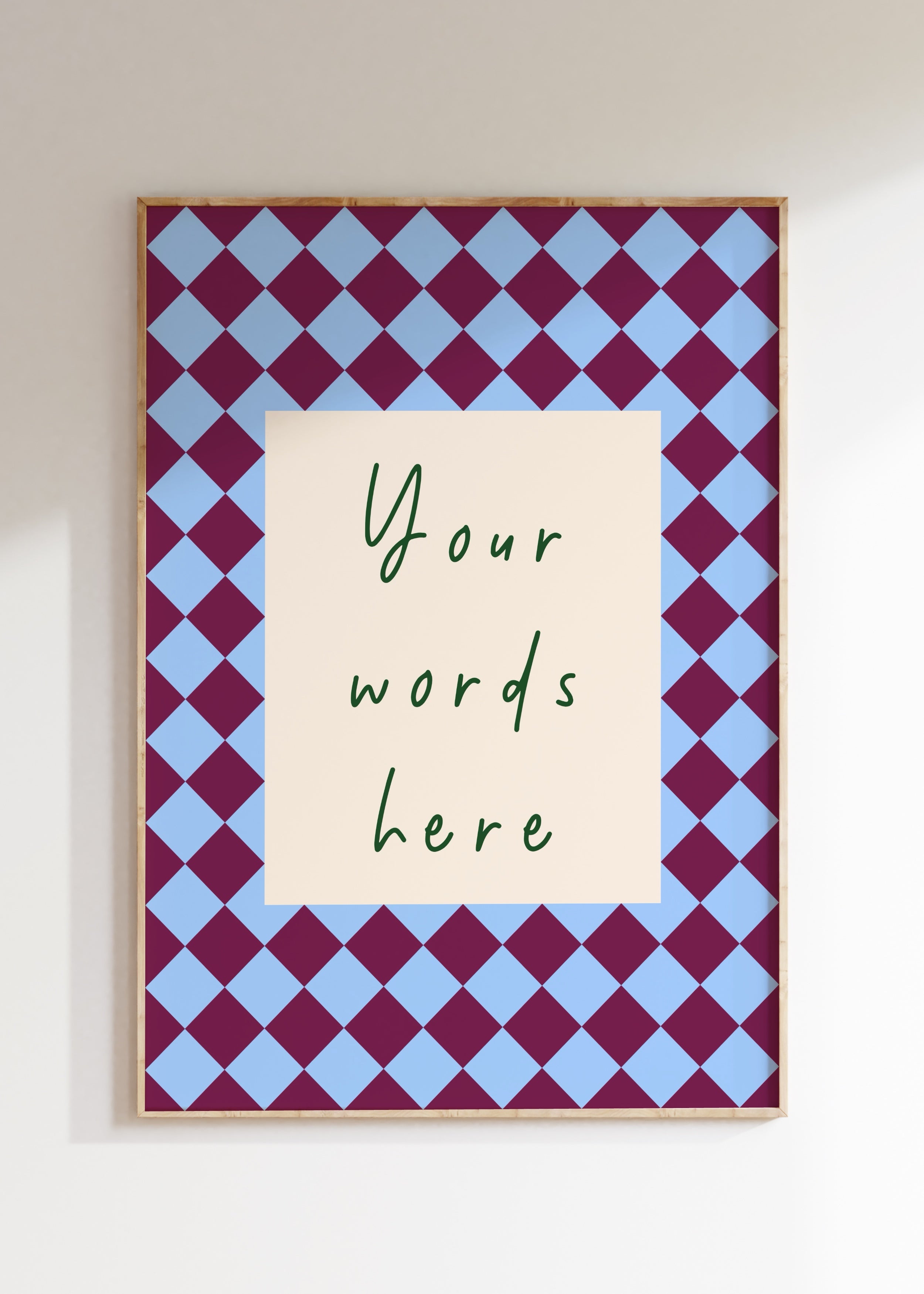 Custom Checkered Art Print