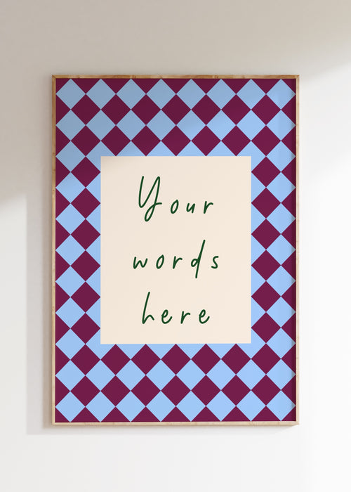 Custom Checkered Art Print