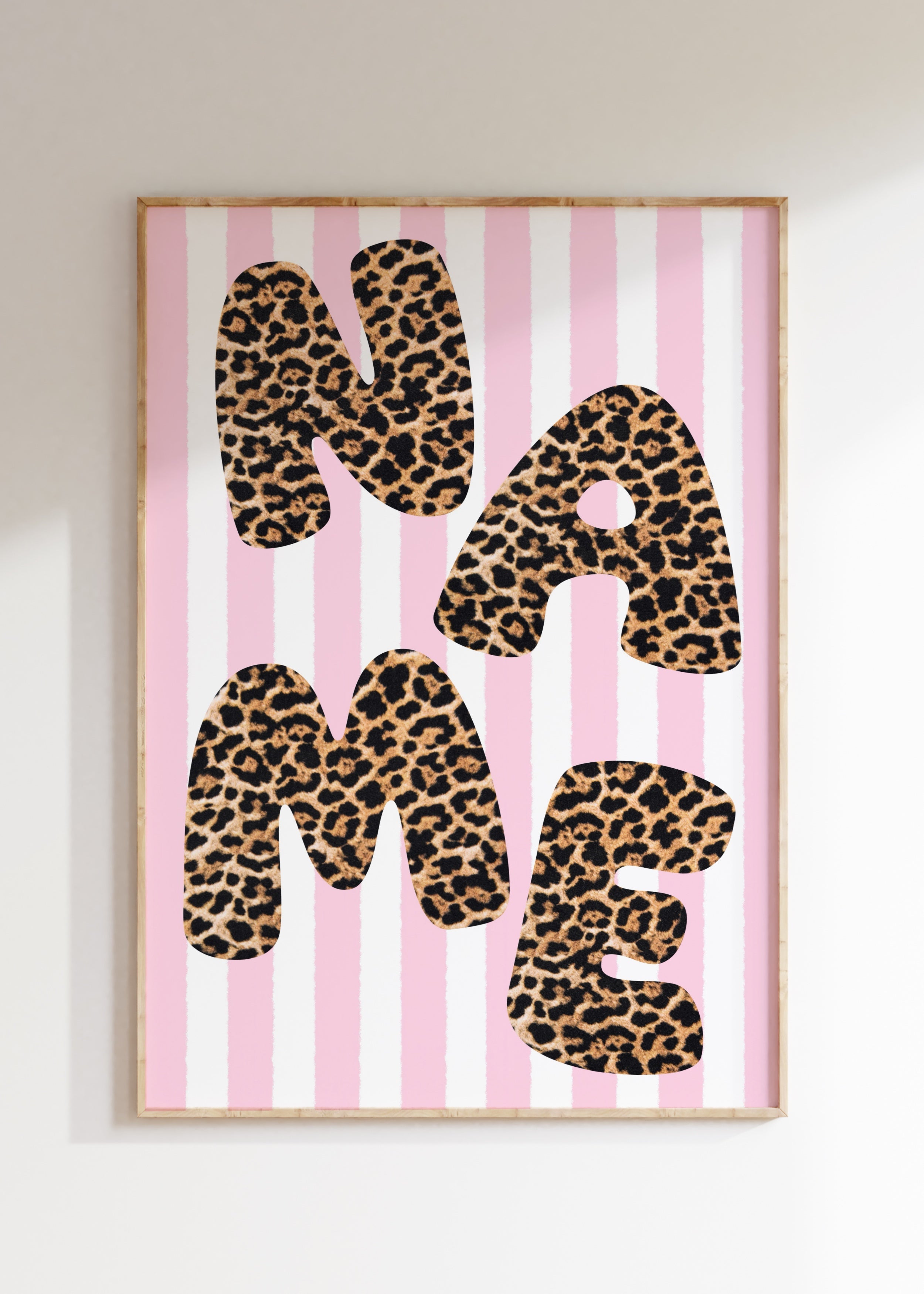 Custom Leopard Name Art Print