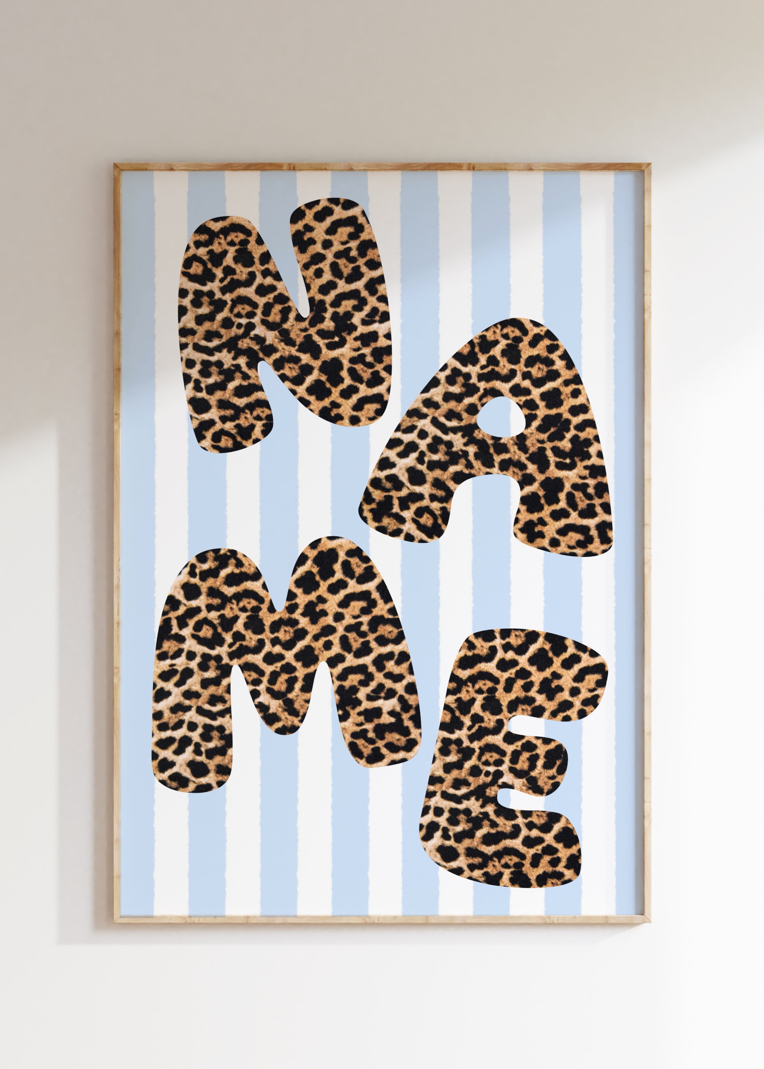 Custom Leopard Name Art Print