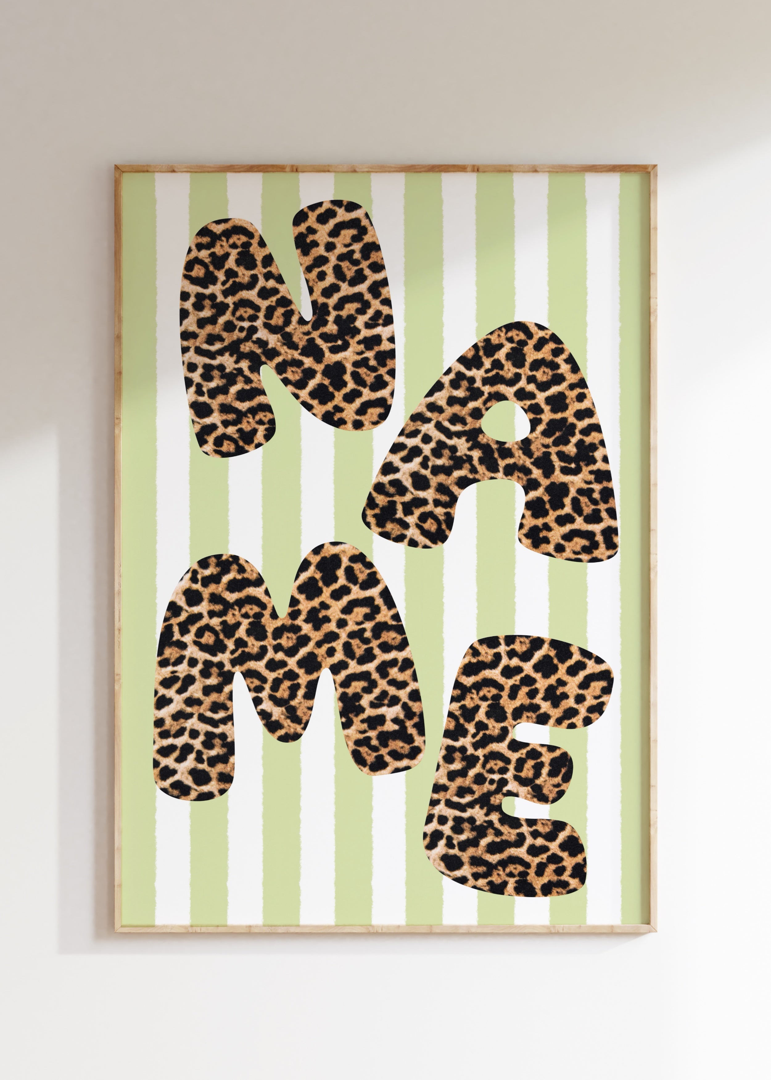 Custom Leopard Name Art Print