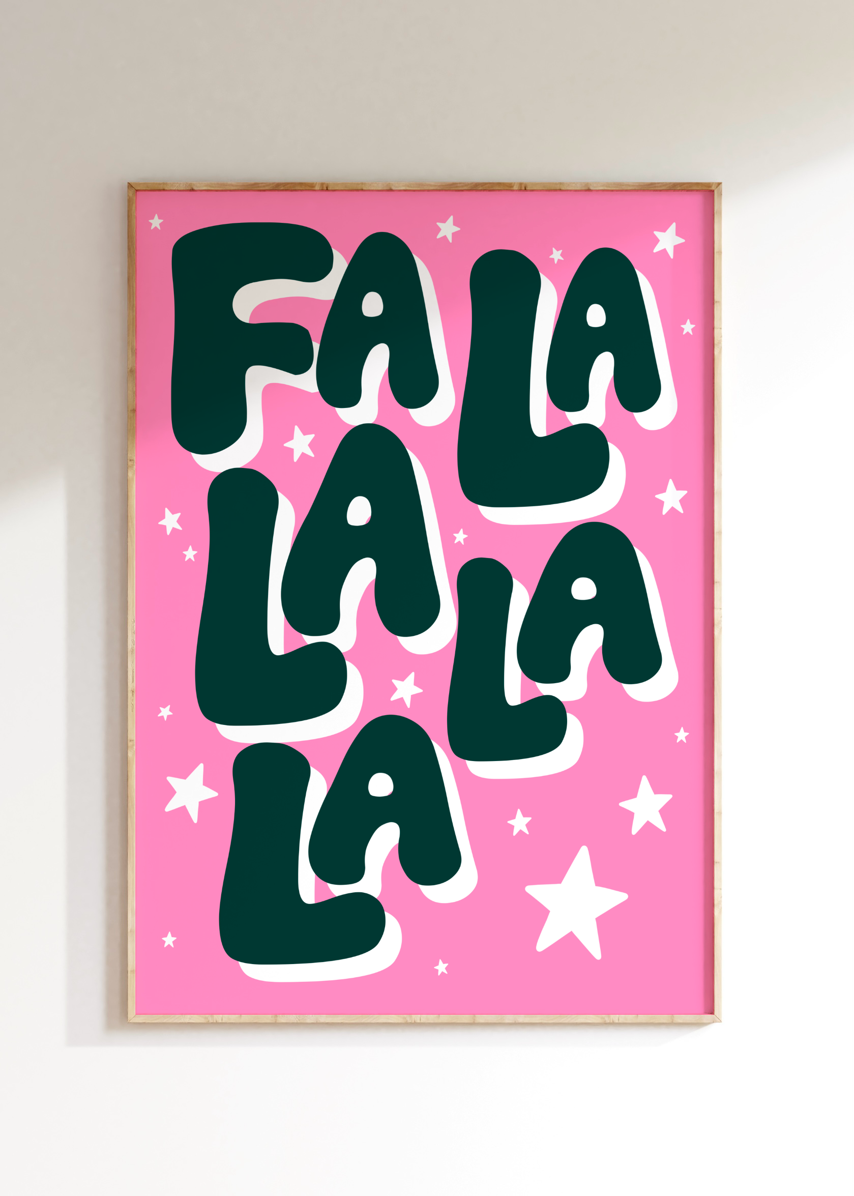 Fa La La Christmas Art Print