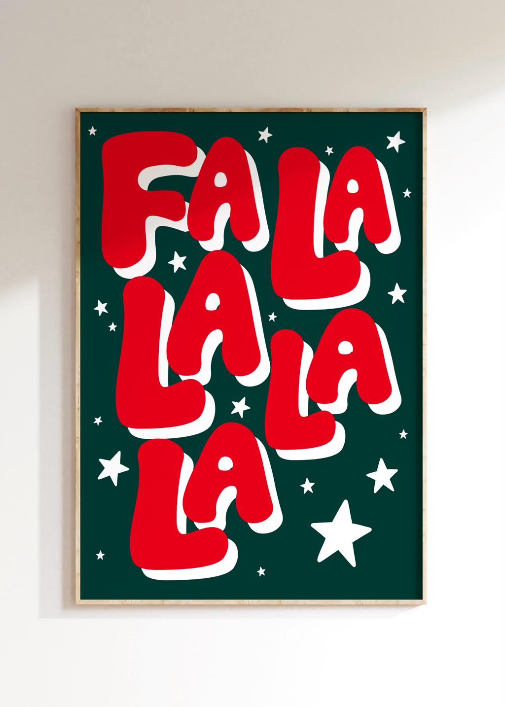 Fa La La Christmas Art Print