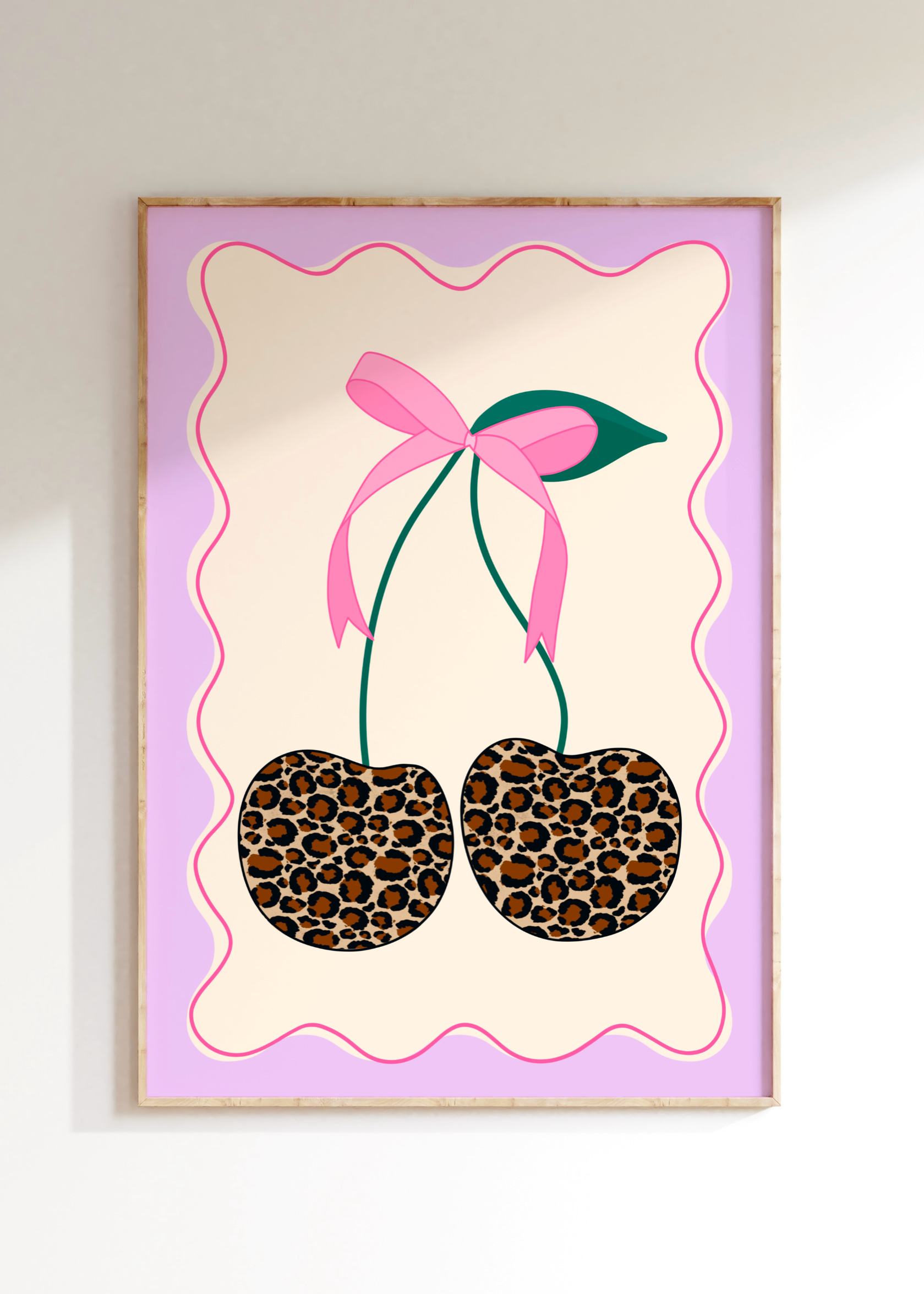 Leopard Cherry Art Print