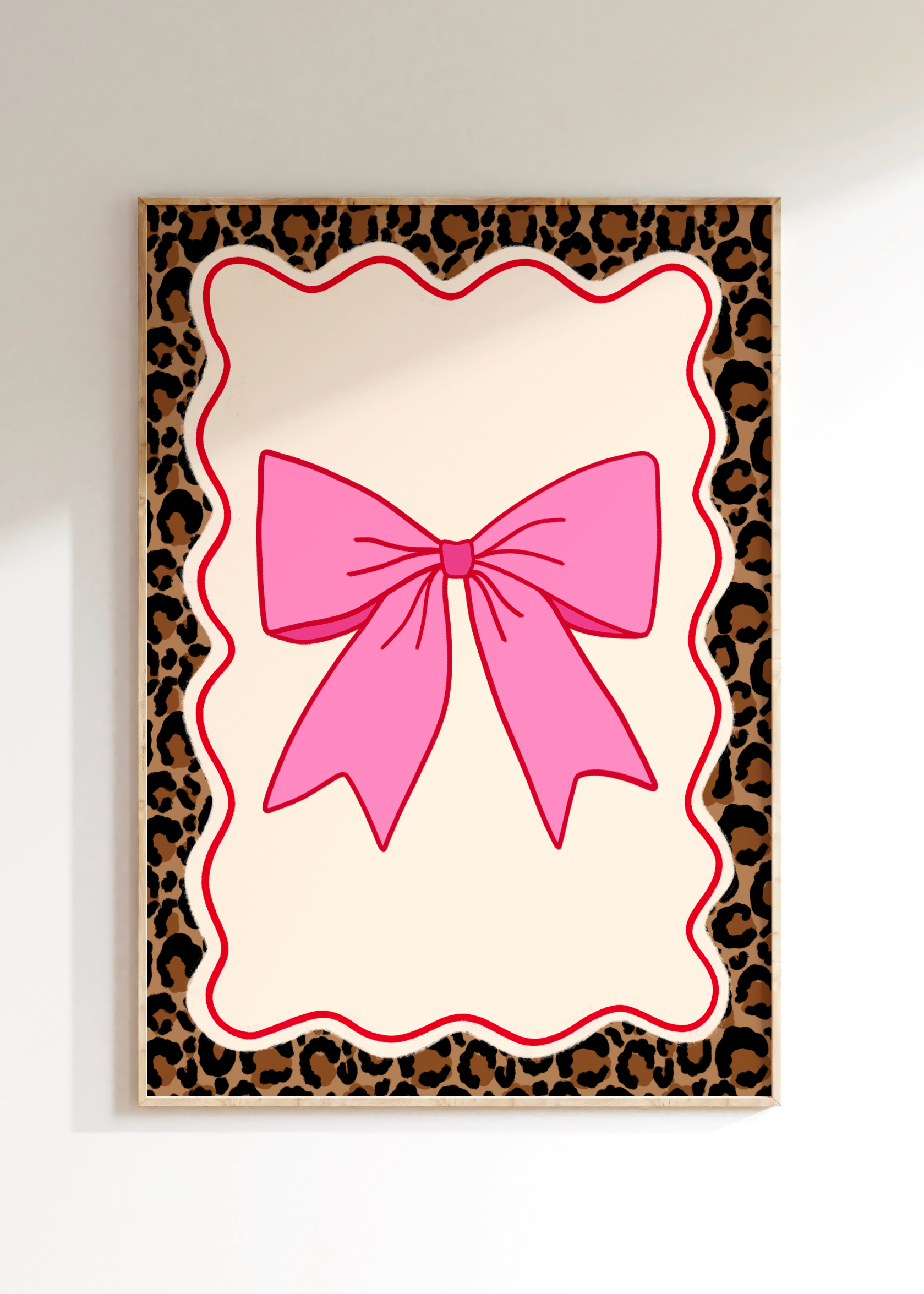 Leopard Bow Art Print