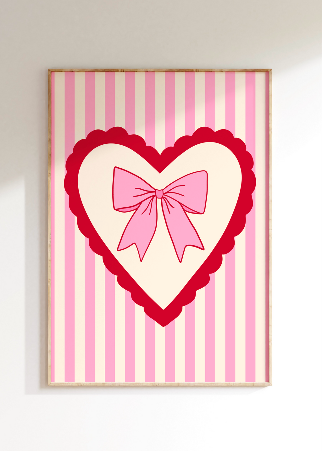 Bow Heart Art Print