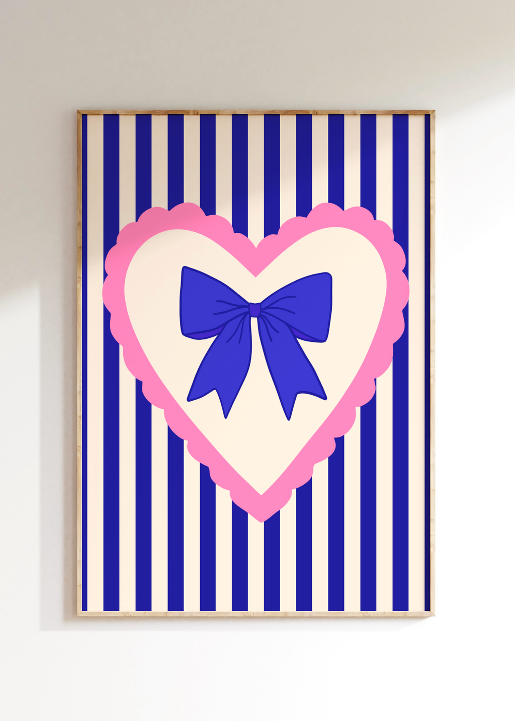 Bow Heart Art Print
