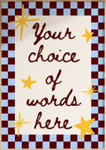 Custom Checkerboard Word Art Print