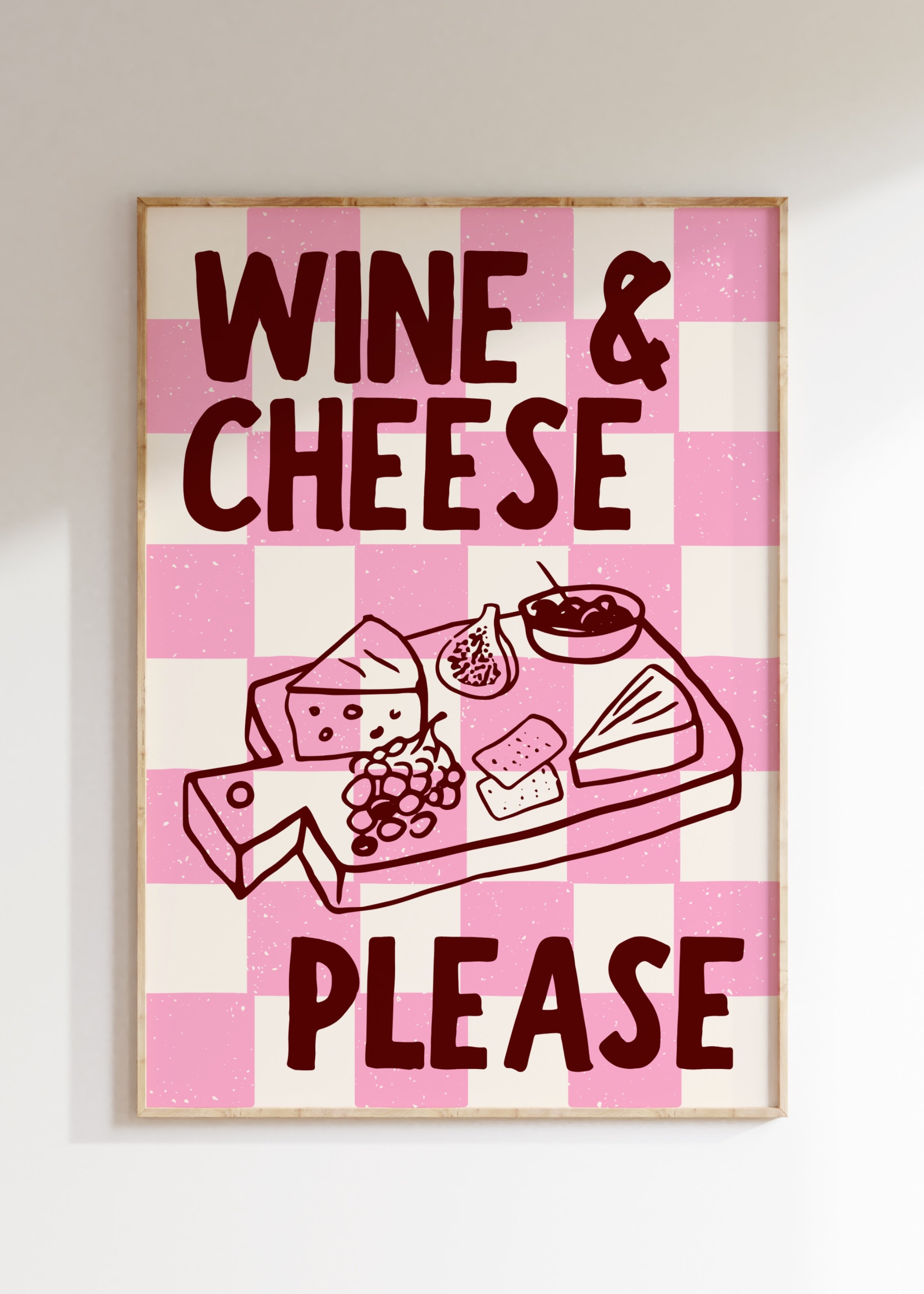 Wine & Cheese Art Print