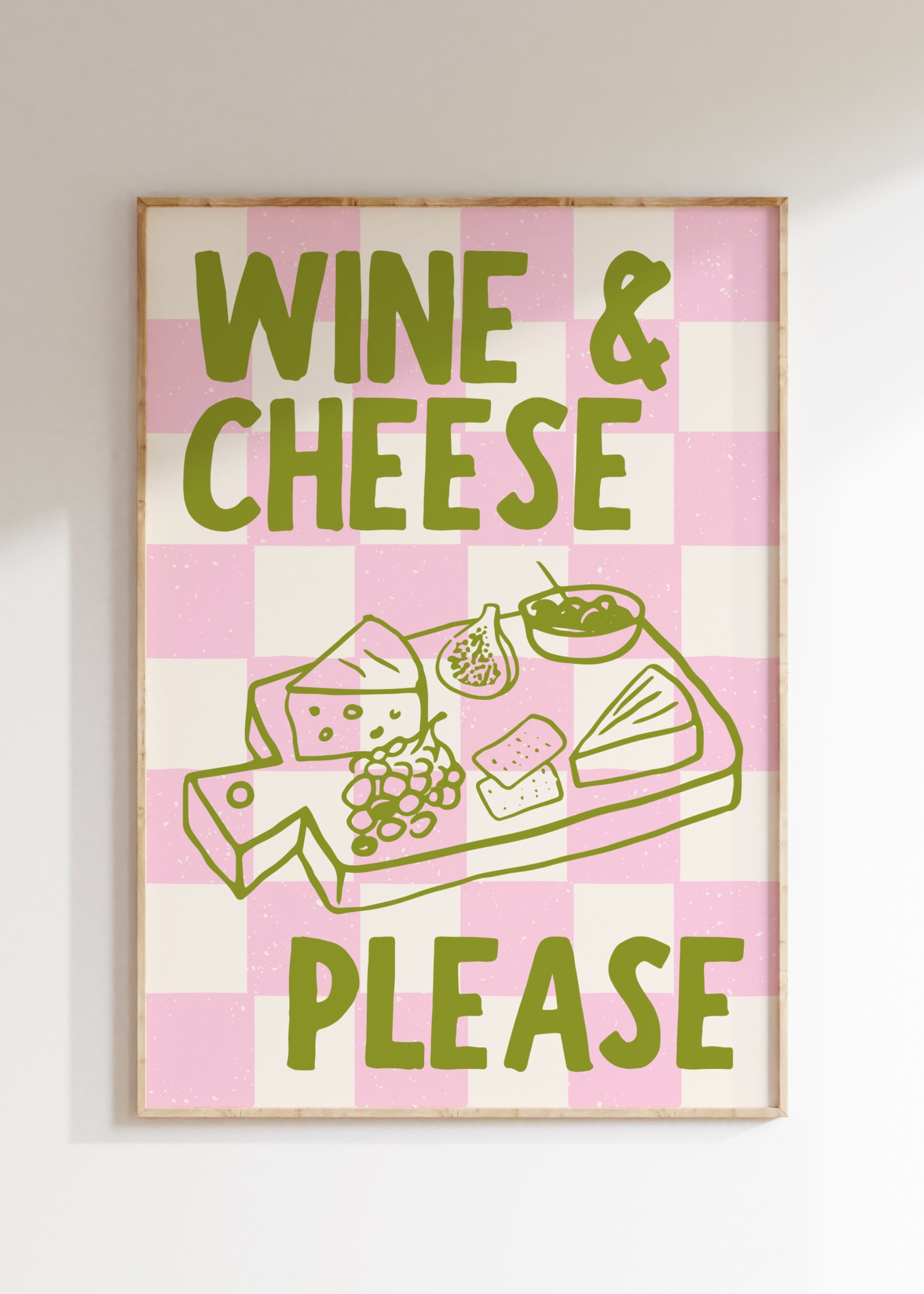 Wine & Cheese Art Print