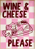 Wine & Cheese Art Print