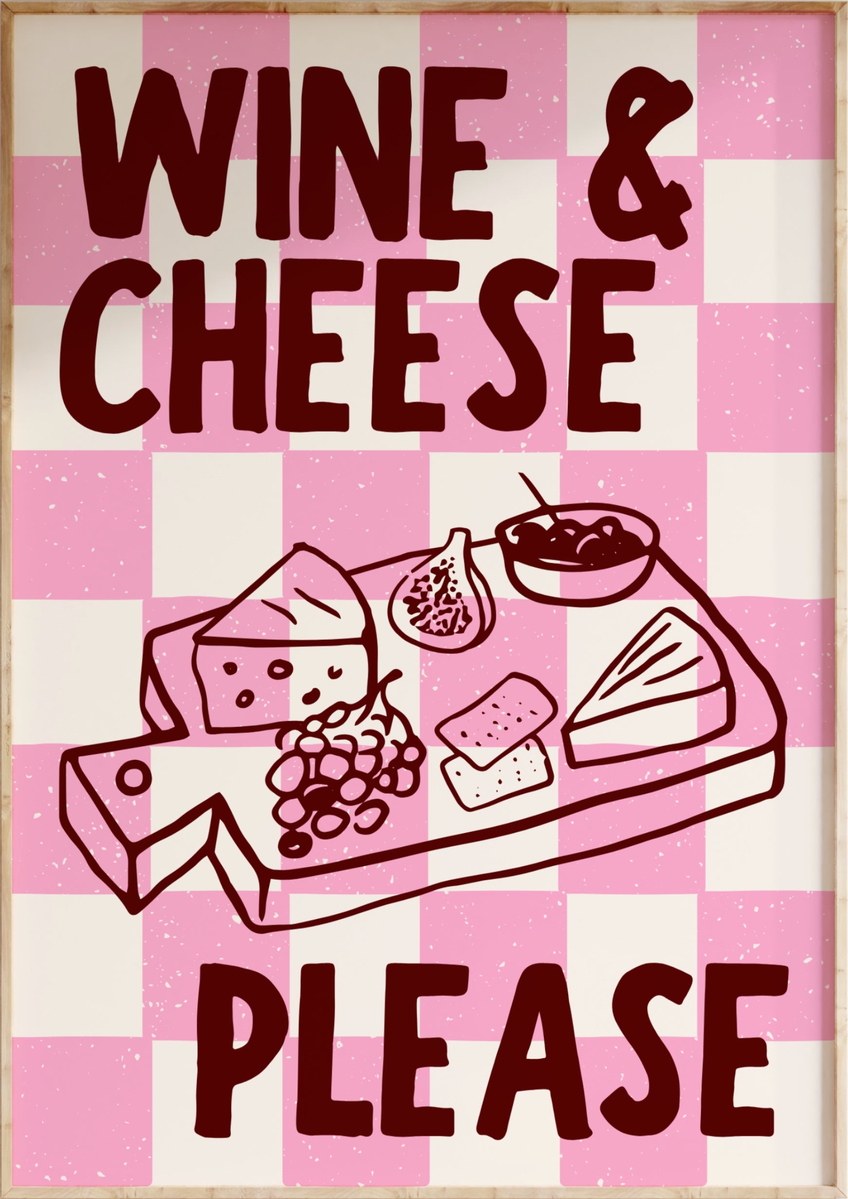 Wine & Cheese Art Print