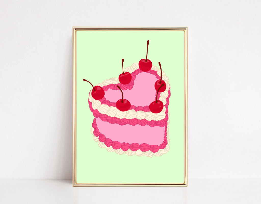Heart Cake Art Print