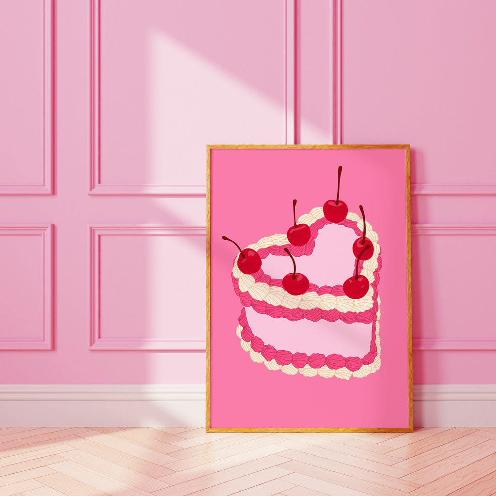 Heart Cake Art Print