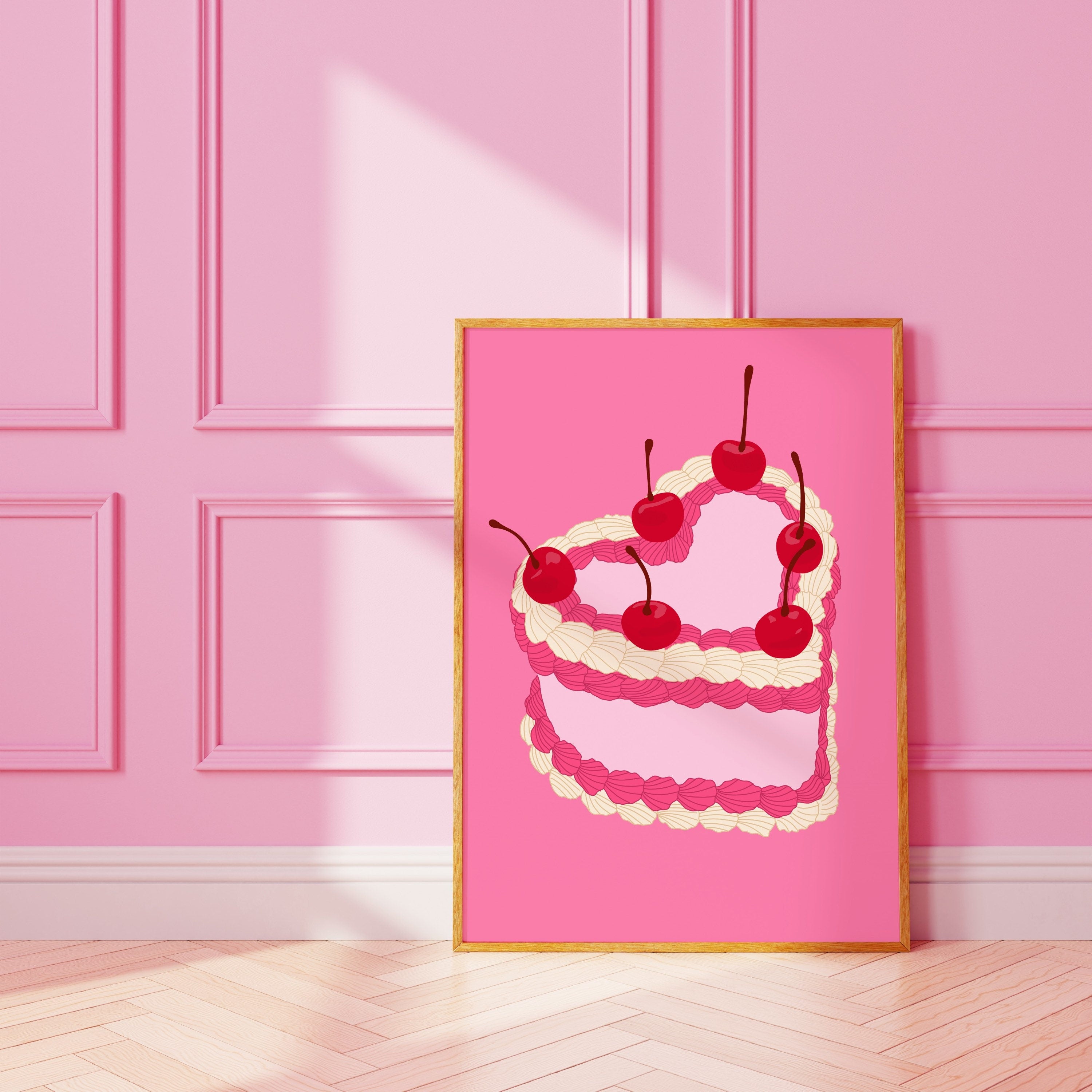 Heart Cake Art Print