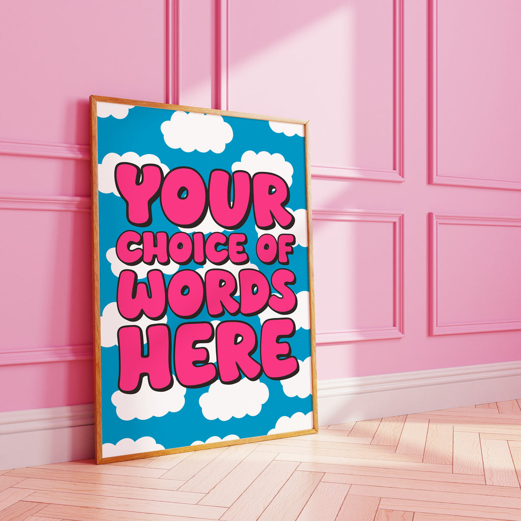 Custom Cloud Art Print