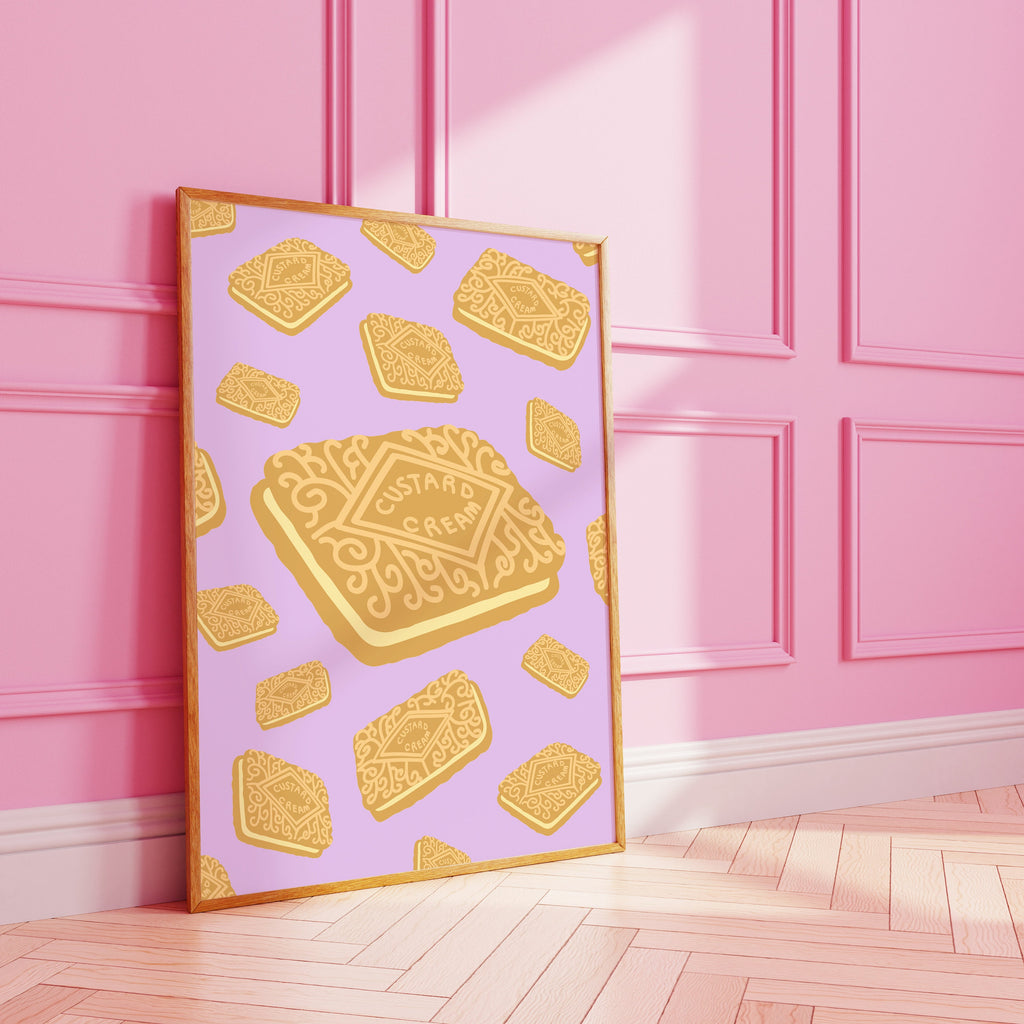Custard Cream Biscuit Art Print