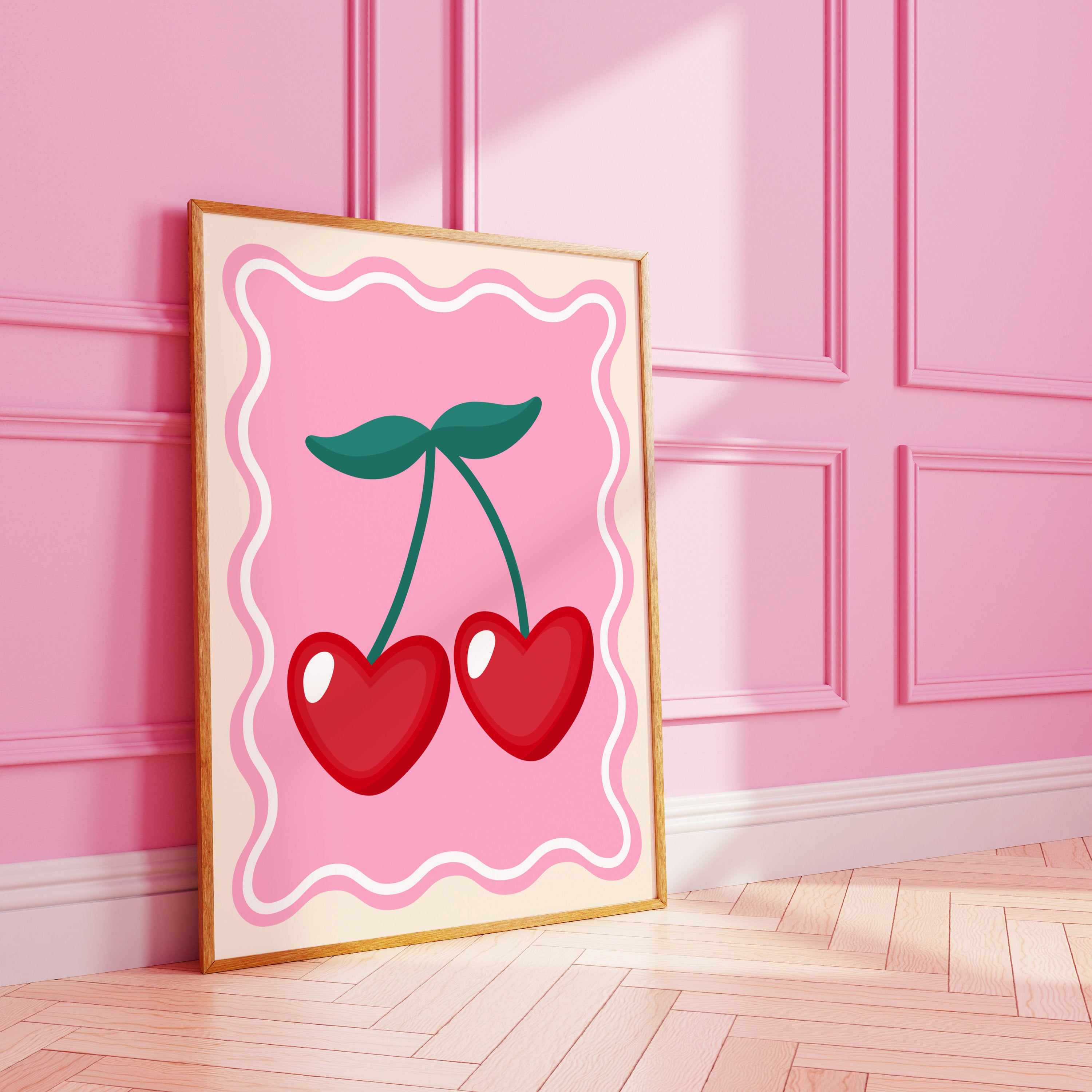 Wavy Cherries Art Print